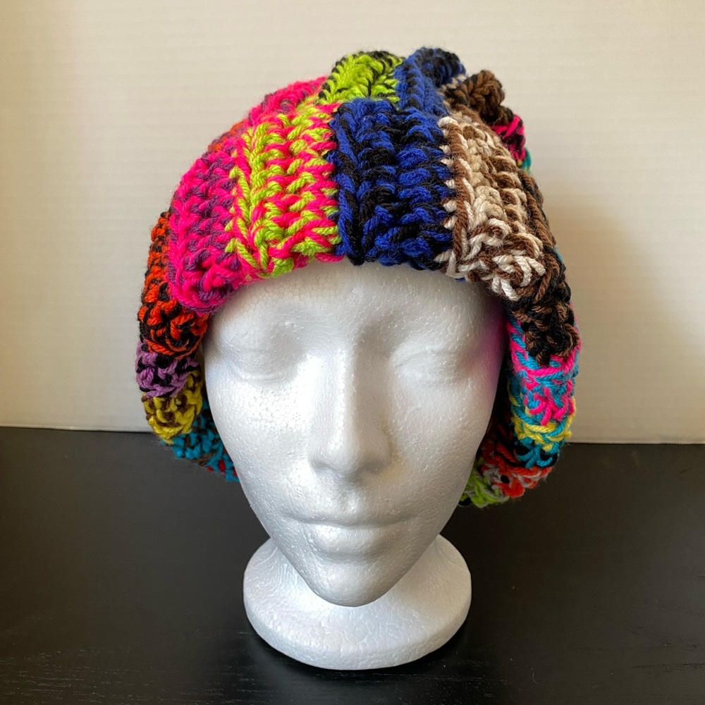 Colorful Crochet Chunky Beanie
